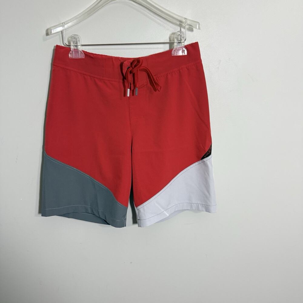 Hylete Above Knee Shorts Men's Small 8” Red Gray Athletic